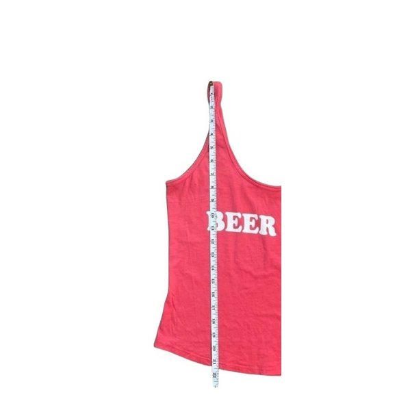 WOMENS DAYDREAMER LA 'BEER ME' RED SLEEVELESS TANK TOP SZ: XS  NWOT - Picture 7 of 8